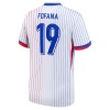 Fotbalové dresy Francie Fofana 19 Venkovní Dres ME 2024 Krátký Rukáv